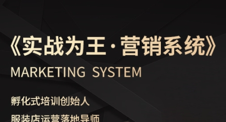 服装老板必修课《实战为王-营销系统》实现业绩被动式增长-韬哥副业项目资源网