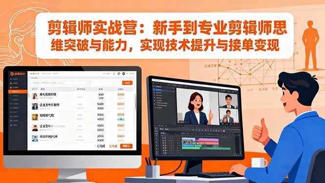 图片[1]-（16347期）剪辑师实战营：新手到专业剪辑师思维突破与能力，实现技术提升与接单变现-韬哥副业项目资源网