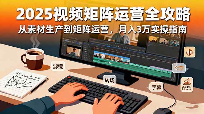 （16333期）2025短视频矩阵运营全攻略：从素材生产到矩阵运营，月入3万实操指南-韬哥副业项目资源网