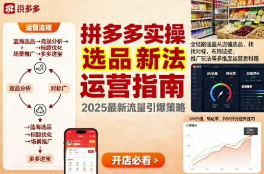 王校长9月12拼多多实操新玩法,全链路涵盖从店铺选品、找对标,布局链接,推广玩法等多维度运营思路-韬哥副业项目资源网