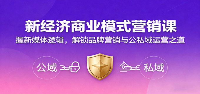 新经济商业模式营销课,握新媒体逻辑,解锁品牌营销与公私域运营之道-韬哥副业项目资源网