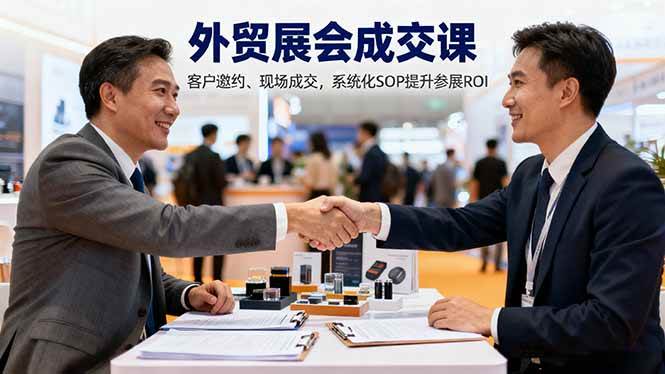 图片[1]-（16356期）外贸展会成交课，含目标制定、客户邀约、现场成交，系统化SOP提升参展ROI-韬哥副业项目资源网