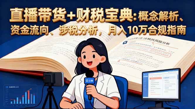 (16444期)直播带货+财税宝典:概念解析、资金流向、涉税分析,月入10万合规指南-韬哥副业项目资源网