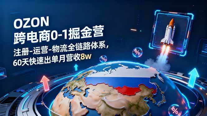 (16277期)OZON跨境电商0-1掘金营:注册-运营-物流全链路体系,60天快速出单月营收8w-韬哥副业项目资源网
