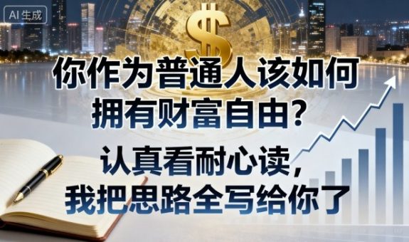 付费文章：你作为普通人该如何拥有财富自由？认真看耐心读，我把思路全写给你了-韬哥副业项目资源网
