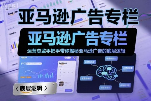 亚马逊广告专栏:运营总监手把手带你揭秘亚马逊广告的底层逻辑-韬哥副业项目资源网