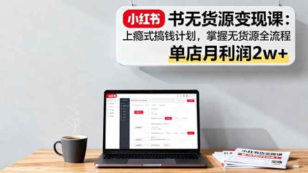 （16253期）小红书无货源变现课：上瘾式搞钱计划，掌握无货源全流程，单店月利润2w+-韬哥副业项目资源网