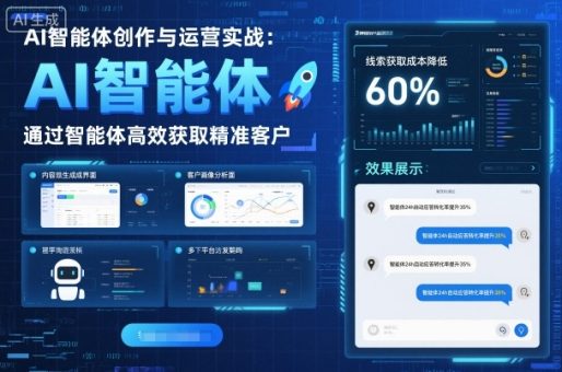 AI智能体创作与运营实战,实体门店通过智能体高效获取精准客户-韬哥副业项目资源网