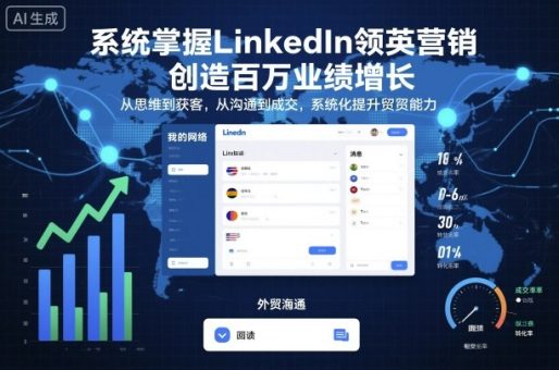 系统掌握LinkedIn领英营销，创造百万业绩增长，从思维到获客，从沟通到成交，系统化提升外贸能力-韬哥副业项目资源网