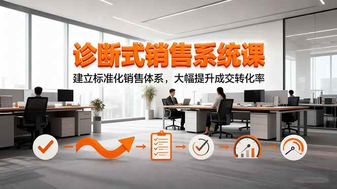 (16435期)诊断式销售系统课,建立标准化销售体系,大幅提升成交转化率-韬哥副业项目资源网