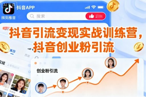 抖音引流变现实战训练营，抖音创业粉引流-韬哥副业项目资源网