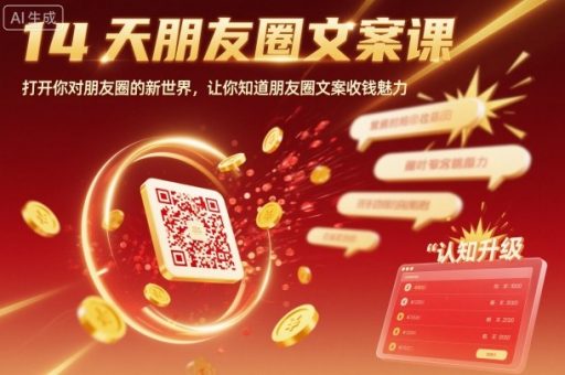 14天朋友圈文案课，打开你对朋友圈的新世界，让你知道朋友圈文案收钱魅力-韬哥副业项目资源网