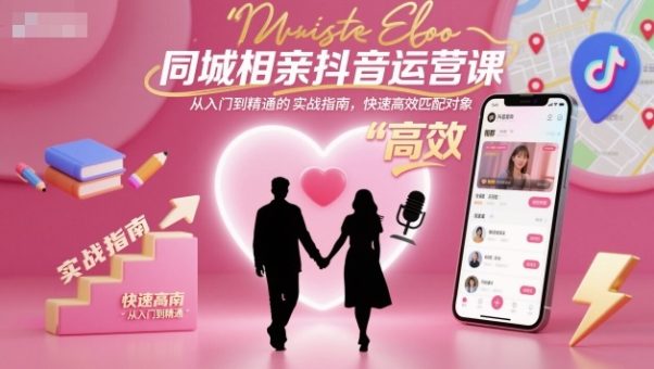 同城相亲抖音运营课，从入门到精通的实战指南，快速高效匹配对象-韬哥副业项目资源网