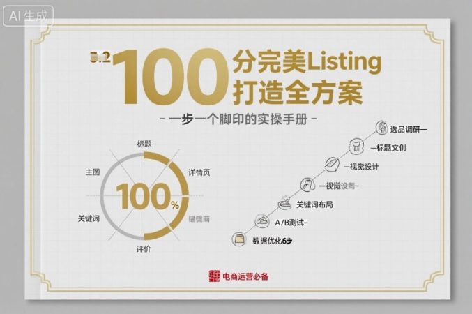 100分完美Listing打造全方案，想要完美listing必须是需要一步一个脚印的-韬哥副业项目资源网
