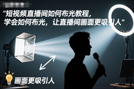短视频直播间如何布光教程,学会如何布光,让直播间画面更吸引人-韬哥副业项目资源网