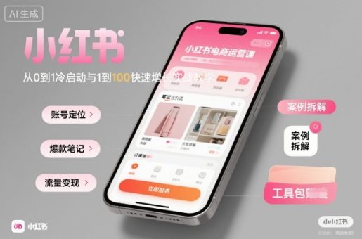 小红书电商运营课：从0到1冷启动与1到100快速增长实战教学-韬哥副业项目资源网