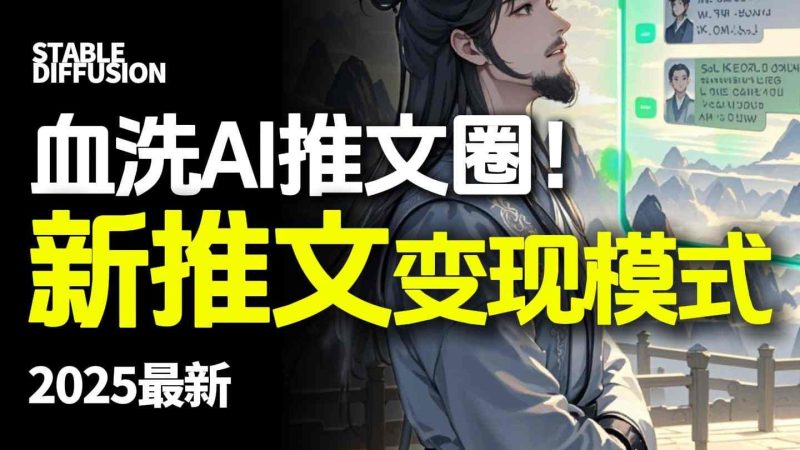 最新AI动态电影漫画小说推文,全流程实操教学,小白也能月入1W+-韬哥副业项目资源网
