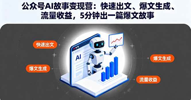 (16201期)公众号AI故事变现营:快速出文、爆文生成、流量收益,5分钟出一篇爆文故事-韬哥副业项目资源网