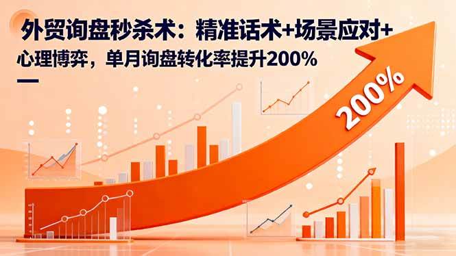 图片[1]-（16357期）外贸询盘秒杀术：精准话术+场景应对+心理博弈，单月询盘转化率提升200%-韬哥副业项目资源网