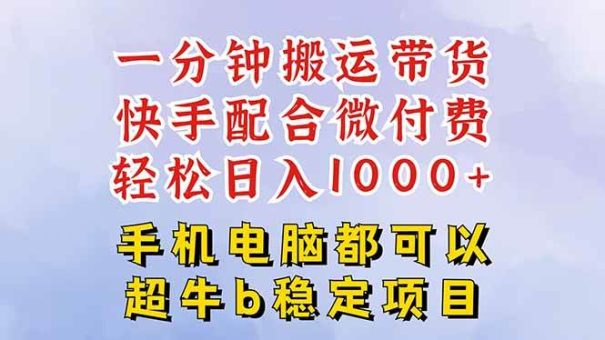 (16285期)快手黑科技一分钟搬运带货,一刀不剪过原创,微付费投流玩法,轻松日入…-韬哥副业项目资源网