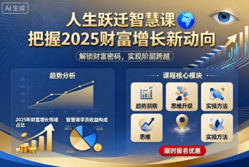 人生跃迁智慧课,把据2025财富增长新动向-韬哥副业项目资源网