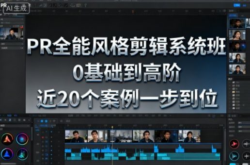PR全能风格剪辑系统班,0基础到高阶,近20个案例一步到位-韬哥副业项目资源网