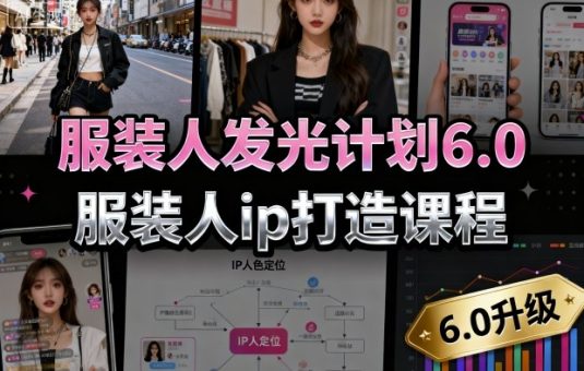 服装人发光计划6.0,服装人ip打造课程,文案创富篇-生活圈写作篇-客户思维篇-专业圈写作篇-技能实操篇-公域获客篇-韬哥副业项目资源网