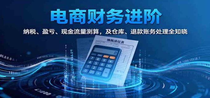 电商财务进阶:纳税、盈亏、现金流量测算,及仓库、退款账务处理全知晓-韬哥副业项目资源网