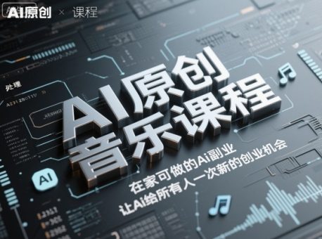AI原创音乐课程,在家可做的Ai副业,让Ai给所有人一次新的创业机会-韬哥副业项目资源网