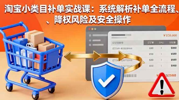 (16239期)淘宝小类目补单实战课:系统解析补单全流程、降权风险及安全操作-韬哥副业项目资源网