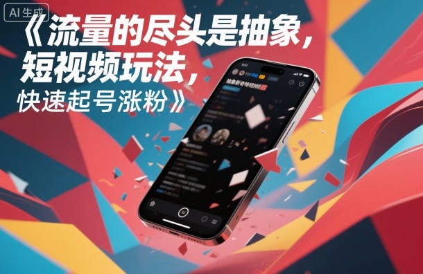 流量的尽头是抽象，抽象新奇特短视频玩法，快速起号涨粉-韬哥副业项目资源网