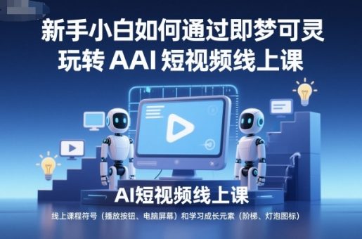新手小白如何通过即梦可灵玩转AI短视频线上课-韬哥副业项目资源网