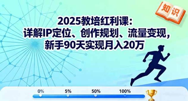 (16178期)2025教培红利课:详解IP定位、创作规划、流量变现,新手90天实现月入20万-韬哥副业项目资源网