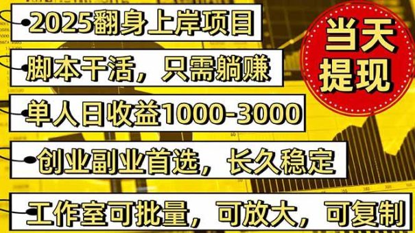 (16225期)稳定八年美金掘金2.0脚本干活,只需躺赚。单人日收益1000-3000可批量、…-韬哥副业项目资源网