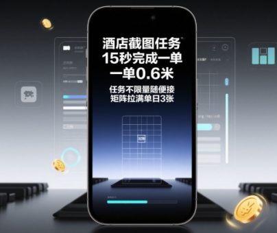 酒店截图任务，15秒完成一单，一单0.6米，任务不限量随便接，矩阵拉满单日3张【揭秘】-韬哥副业项目资源网