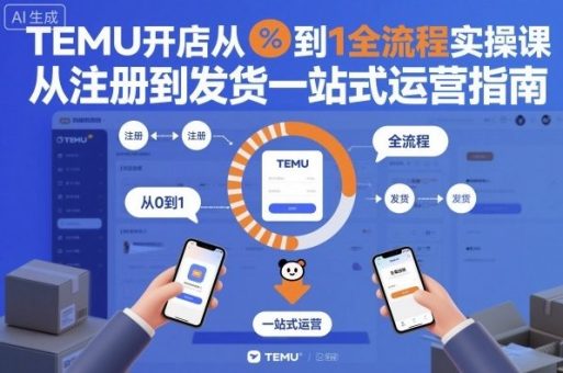 TEMU开店从0到1全流程实操课,从注册到发货一站式运营指南-韬哥副业项目资源网