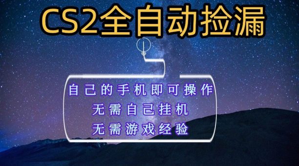 全自动捡漏，不用自己挂机不用玩游戏，自己的手机即可操作，新手小白轻松月入1W+-韬哥副业项目资源网