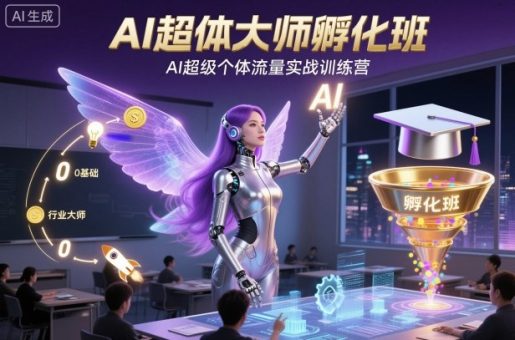 AI超体大师孵化班，AI超级个体流量实战训练营-韬哥副业项目资源网