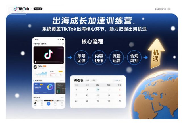 出海成长加速训练营，系统覆盖TikTok出海核心环节，助力把握出海机遇（更新）-韬哥副业项目资源网
