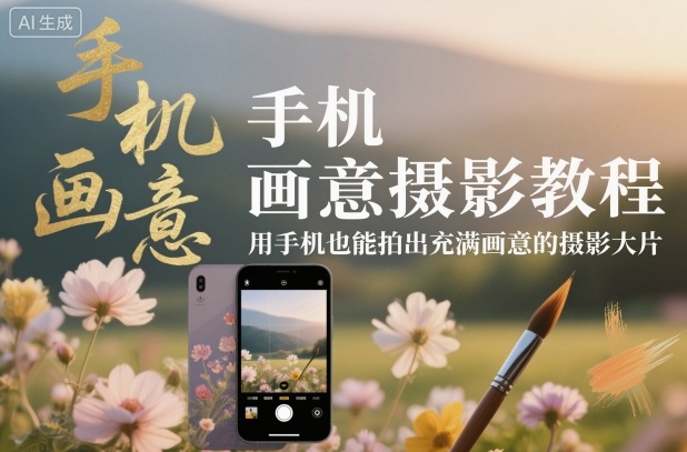 手机画意摄影教程，用手机也能拍出充满画意的摄影大片-韬哥副业项目资源网