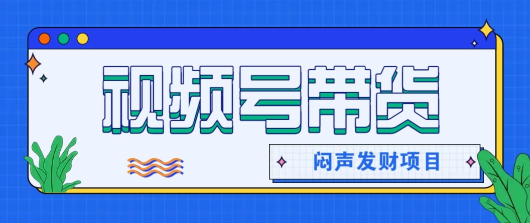 微信视频号带货项目，轻松日赚赚2000+，这个挣钱入口很多伙伴都在闷声发财