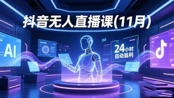 (16558期)抖音无人直播课(11月),AI实景、数字人、绿幕、多种玩法、24小时自动盈利-韬哥副业项目资源网