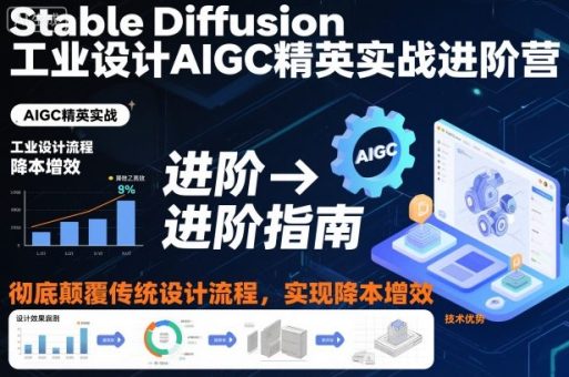 Stable Diffusion工业设计AIGC精英实战进阶营,彻底颠覆传统设计流程,实现降本增效-韬哥副业项目资源网