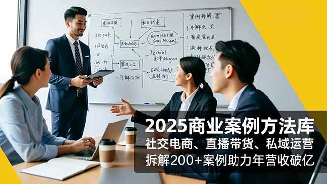 (16713期)2025商业案例方法库,社交电商、直播带货、私域运营,拆解200+案例助力年营收破亿-韬哥副业项目资源网