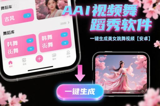 AI视频舞蹈秀软件,一键生成美女跳舞视频【安卓】-韬哥副业项目资源网