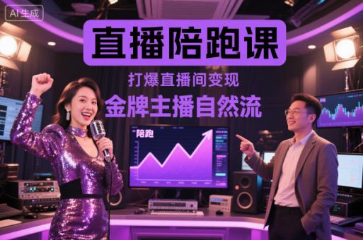 直播陪跑课,金牌主播自然流打爆直播间,复制高变现玩法-韬哥副业项目资源网