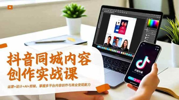 (16707期)抖音同城内容创作实战课,运营+设计+AI+剪辑,掌握多平台内容创作与商业变现能力-韬哥副业项目资源网