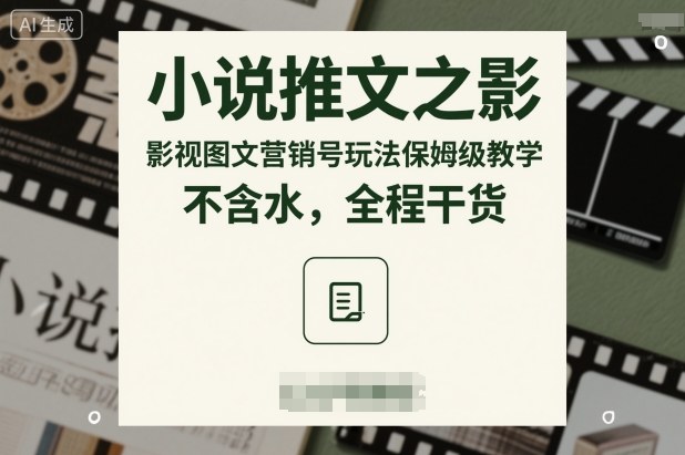 小说推文之影视图文营销号玩法保姆级教学，不含水，全程干货-韬哥副业项目资源网