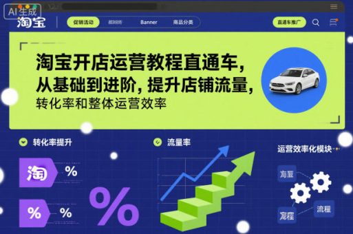 淘宝开店运营教程直通车,从基础到进阶,提升店铺流量,转化率和整体运营效率(更新11月)-韬哥副业项目资源网