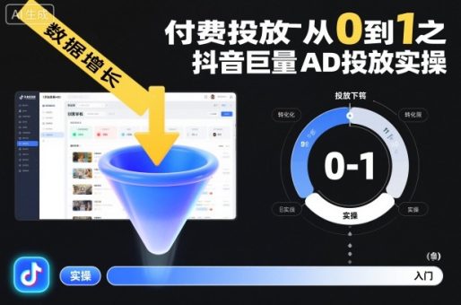 付费投放从0到1之抖音巨量AD投放实操-韬哥副业项目资源网